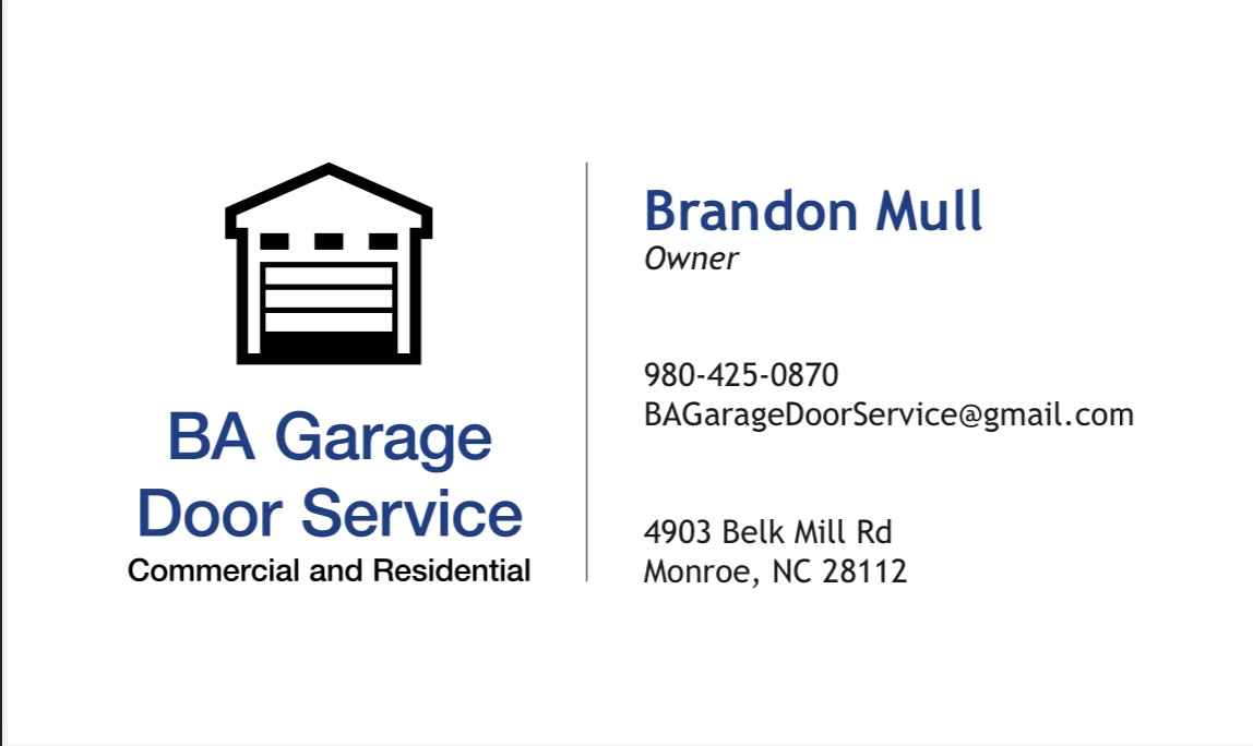 BA Garage Door Service logo